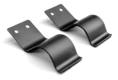 2 x black Fixing Clamps 95 x 40 mm for Tubes, Legs, etc.