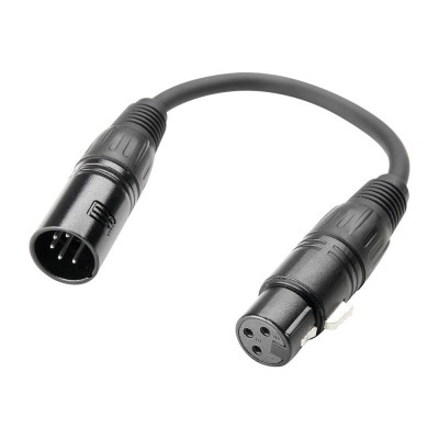 DMX Cable XLR male 5-pin to XLR female 5-pin 3 m