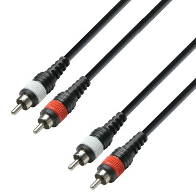 Audio Cable Moulded 2 x RCA Male to 2 x RCA Male, 6 m