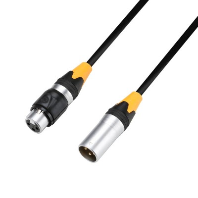 DMX AES/EBU Cable 3-pol XLR male to XLR female IP65 0.5 m