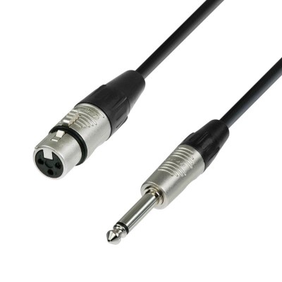 Microphone Cable REAN XLR female to 6.3 mm Jack mono 3 m