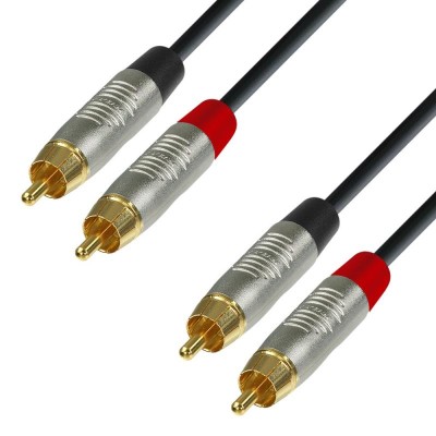 Audio Cable REAN 2 x RCA male to 2 x RCA male 0.6 m