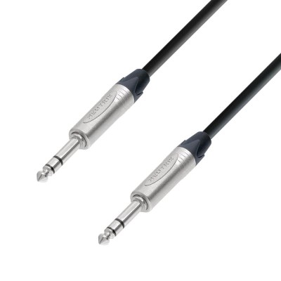 Patch Cable Neutrik 6.3 mm Jack stereo to 6.3 mm Jack stereo 0.5 m