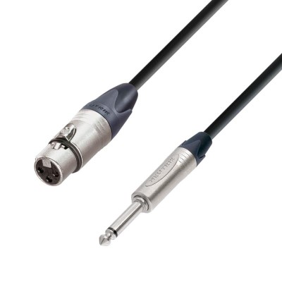Microphone Cable Neutrik XLR female to 6.3 mm Jack mono 10 m
