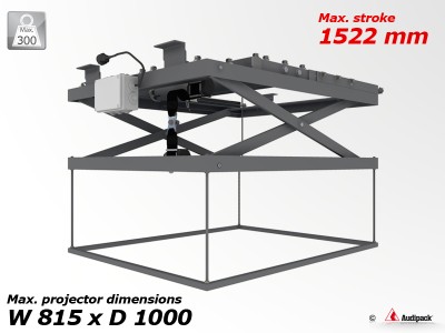 Ceiling Lift 1090, two strokes, 235-1522mm, max. load 300kg