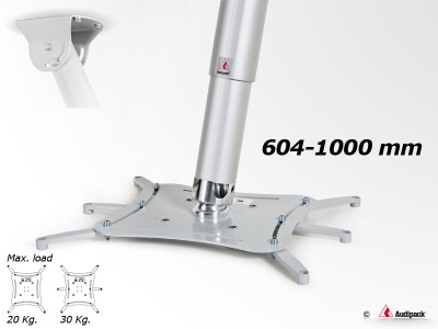 Quatro-Fix XL universal telescopic ceiling mount 600-1000mm, grey