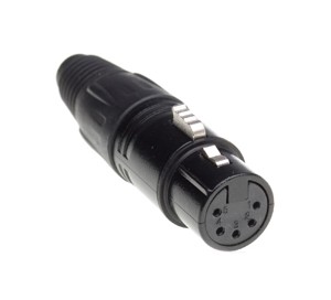 (25) XLR connector 5-pin female 5 pieces