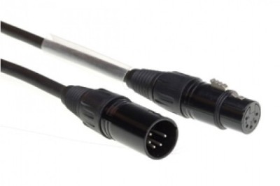 (50) 5 -pin DMX cable assembled XLR 0,5m black