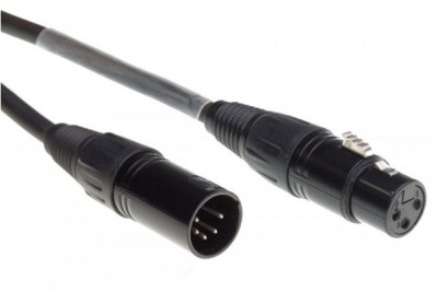 (25) DMX adapter cable 5M-3F XLR 50cm black