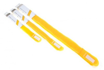 (60) Cable wrap 38cm yellow 5 pieces