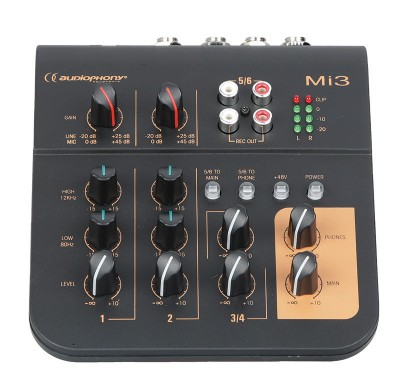 Audiophony Mi3 - 3 channels mixer 2 Mic and 1 Stereo