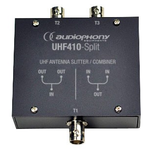 UHF410-Split Antenne splitter 2 en 1 IN/OUT avec connecteur BNC