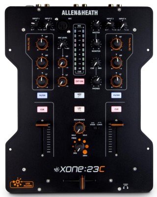 Allen & Heath - XONE:23c - 2 + 2 channel DJ Mixer incl, Sound Card