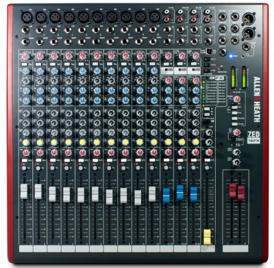 Allen & Heath ZED16FX - 10 mic/line inputs, 3 stereo sources USB, FX