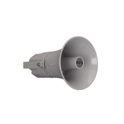 (6) Ultra long throw compression horn loudspeaker 100 volt / 25 watts, aluminium