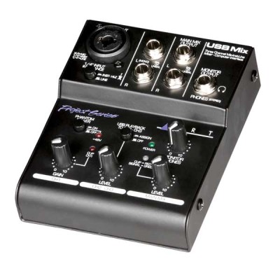 USB Mix - Three Channel Microphone, Instrument and Line Mixer/Computer Interface