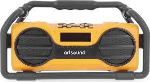U6, oplaadbare digitale all-round radio, FM/SD/AUX/BT, geel prijs per Piece