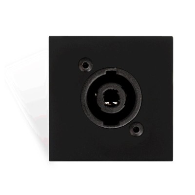 Connection plate D-size speaker 45 X 45 mm - solderless Black version