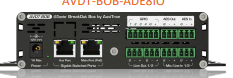 Compact Dante Box with 2xRJ45 (1xPOE) and 2x Mic In + 2x Line Out on Euroblocks