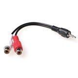 Audio converter cable 1x 3,5mm stereo jack male - 2x RCA female. Length: 0,15 m