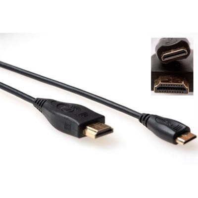 HDMI High Speed with Ethernet slimline connection cable HDMI-A male - HDMI-C mal