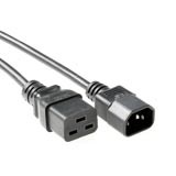 230V connection cable C14 - C19 black, Length: 2,00 m