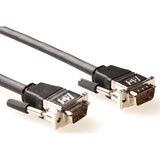 High Performance VGA connection cable male-male with metal hoods. Length: 10,00