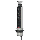 Brennenstuhl Tower Power USB PDU with switch, Number of sockets: 3