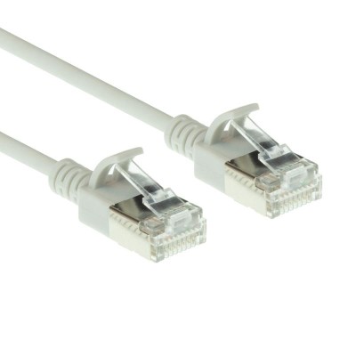 ACT Grey 1.5 meter LSZH U/FTP CAT6A datacenter slimline patch cable snagless wit