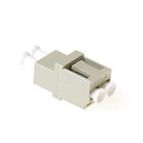 Fiber optic LC-LC duplex adapter multimode OM2 square, Connectors: LC/LC
