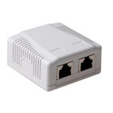Surface mounted box shielded 2 ports, Type: CAT6