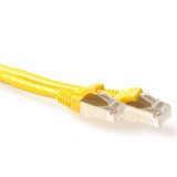CAT6A S/FTP PiMF patch cable snagless yellow. Length: 0,50 m