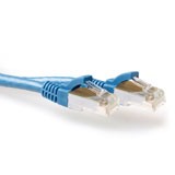 CAT6A S/FTP PiMF LSZH patch cable snagless blue, Length: 0,50 m