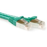 ACT Green 3 meter LSZH SFTP CAT6A patch cable snagless with RJ45 connectors