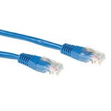 CAT6A U/UTP LSZH patch cable blue. Length: 0.50 m