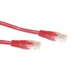 CAT6A U/UTP patch cable red. Length: 0.50 m