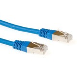 CAT6A S/FTP PiMF LSZH patch cable blue. Length: 1.50 m