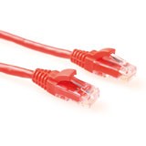 CAT5E U/UTP component level patch cable red. Length: 0,50 m