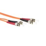 ST-ST 62.5/125æm OM1 Duplex fiber optic patch cable. Length: 1,00 m