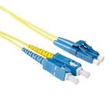 LC-SC 9/125æm OS2 Duplex short boot fiber optic patch cable. Length: 15.00 m