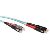 SC-SC 50/125æm OM3 Duplex fiber optic patch cable. Length: 1,00 m