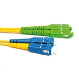 SC/APC8 - SC/PC 9/125æmOS2 Duplex fiber optic patch cable, Length: 1,00 m