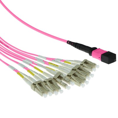 1M 12X50/125 OM4 MTP/MPO(F) - ACT 1 meter Multimode 50/125 OM4 fanout patchkabel