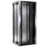 TS-IT rack with glass frontdoor and 2 part steel backdoor,, Type: TS-IT 47HE 80x