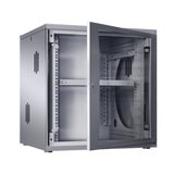 Flatbox with 19 inch frame. Type: DK Flatbox 12HE 600x625x400 mm (BxHxD)