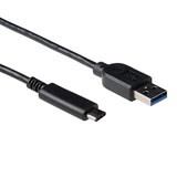 USB 3.1 generation 1 connection cable C male - A male. Lengte: 1.00 m