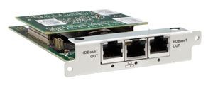 Output module 2x HDBaseT out, 1x Ethernet input. type: Output module HDBaseT