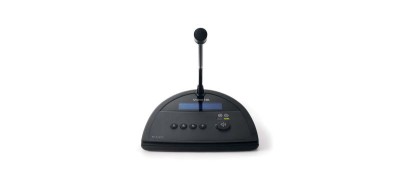 Vocia Desktop-mounted Paging Station, 4 Buttons with hand-held microphone
