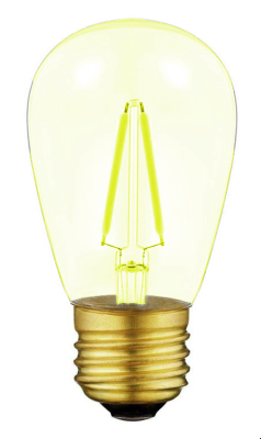 S14 - PLASTIC CLEAR - YELLOW - 1-5W - FULL DIMMABLE