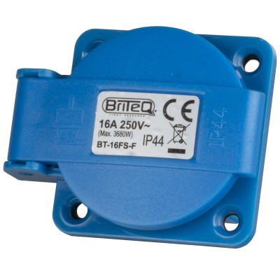 BT 16FS F- Blue mains outlet socket IP44 - 240V/16A - French